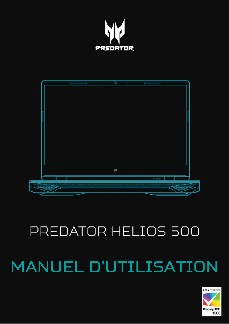 Page 1 de la notice Manuel utilisateur Acer Predator Helios 500