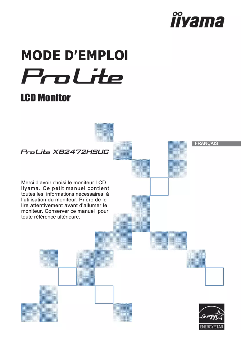 Image de la première page du manuel de l'appareil ProLite XB2472HSUC-B1