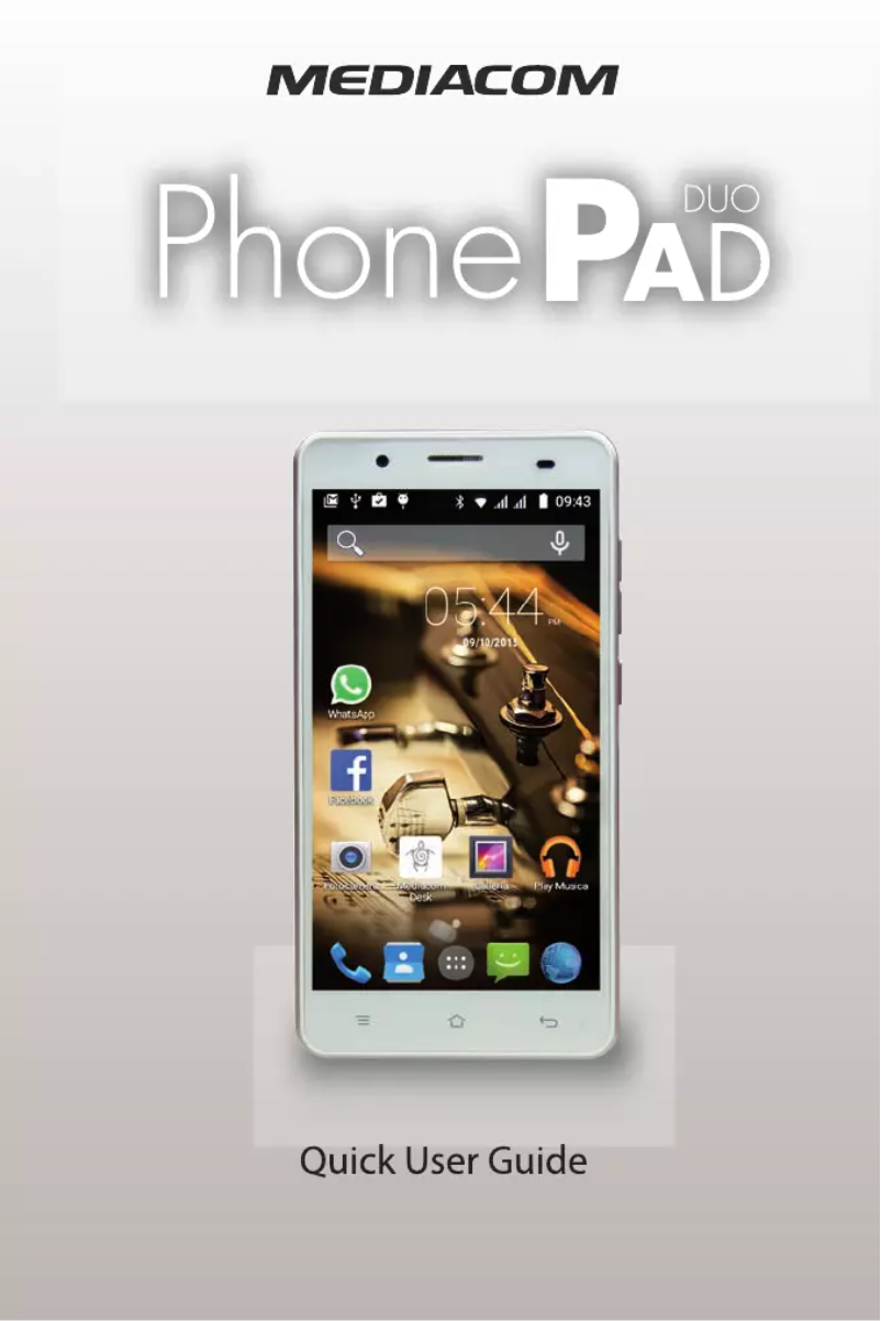 Page 1 de la notice Manuel utilisateur Mediacom PhonePad Duo G511