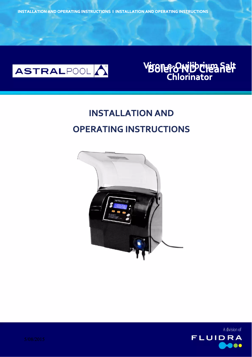 Page n°1 - Manuel utilisateur AstralPool Viron eQuilibrium EQ45