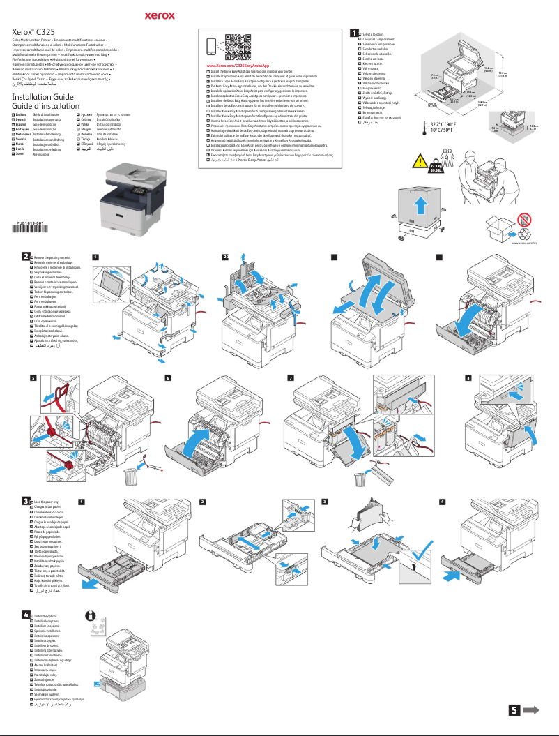 Image de la première page du manuel de l'appareil C325 Color
