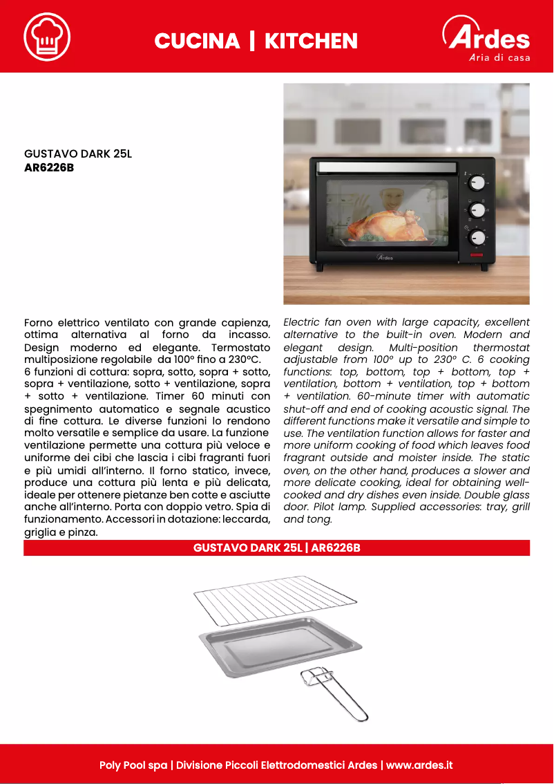 Page n°1 - Fiche technique Ardes AR6226B