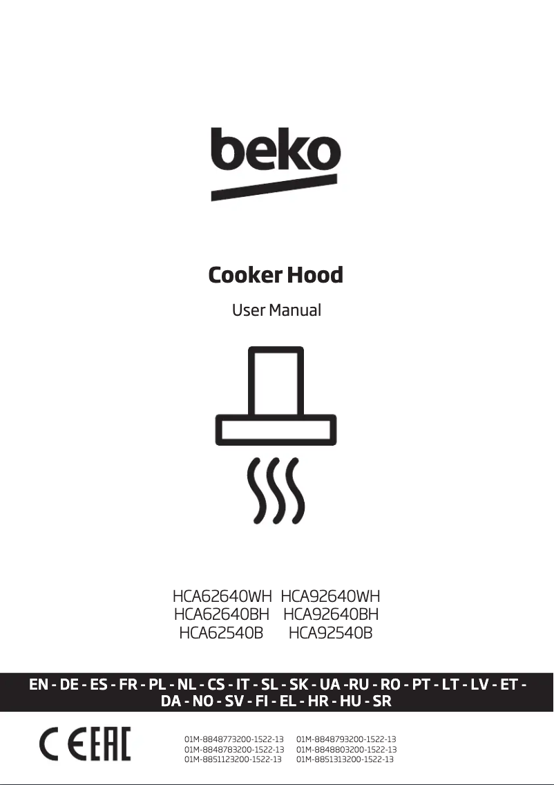Page n°1 - Manuel utilisateur Beko HCA92540B