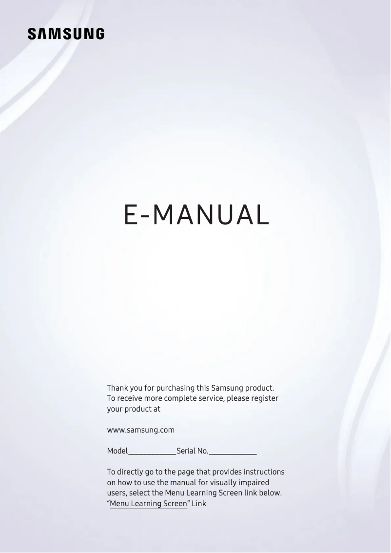 Page 1 de la notice Manuel utilisateur Samsung QE55Q7FNAU