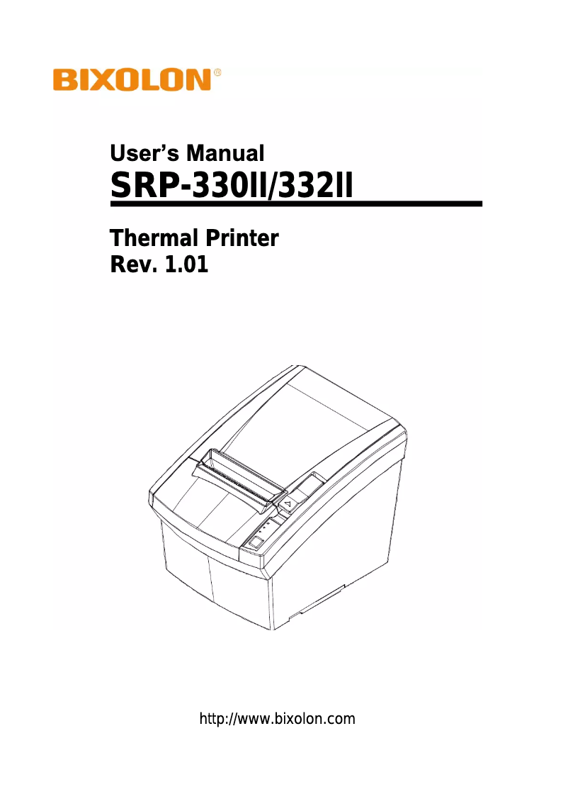 Image de la première page du manuel de l'appareil SRP-332II