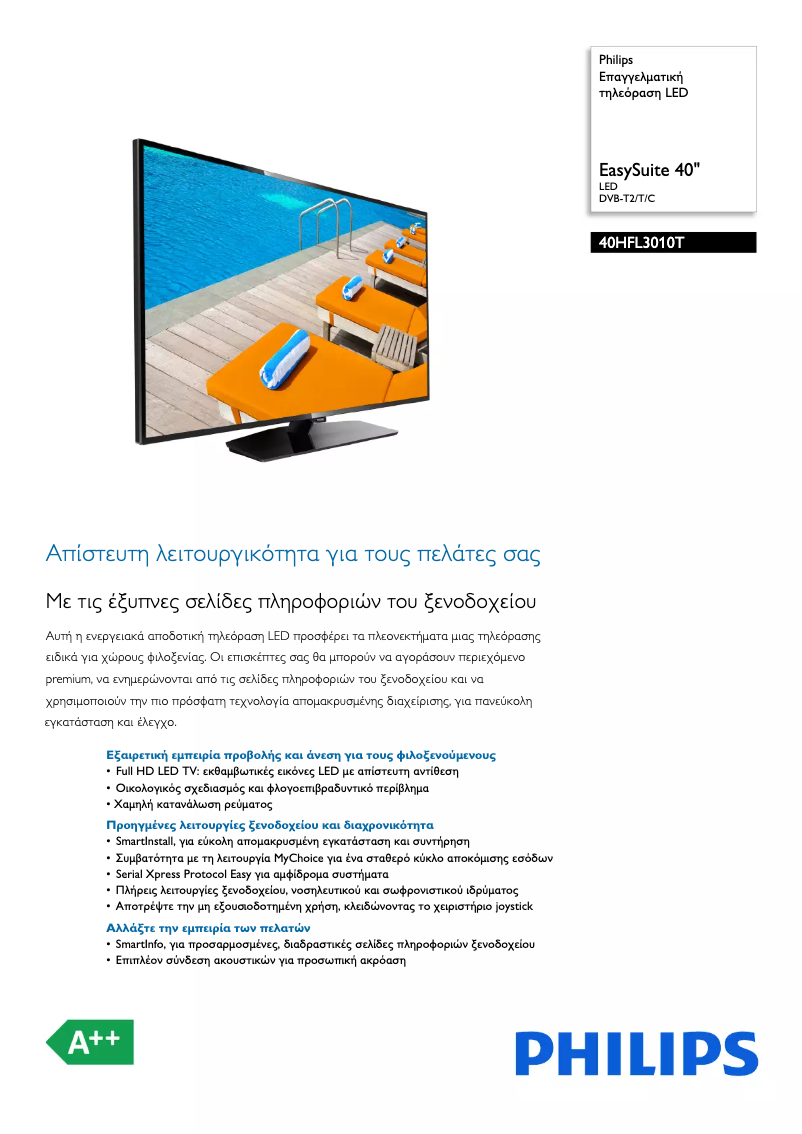 Imagen de la primera página del manual del dispositivo 40HFL3010T