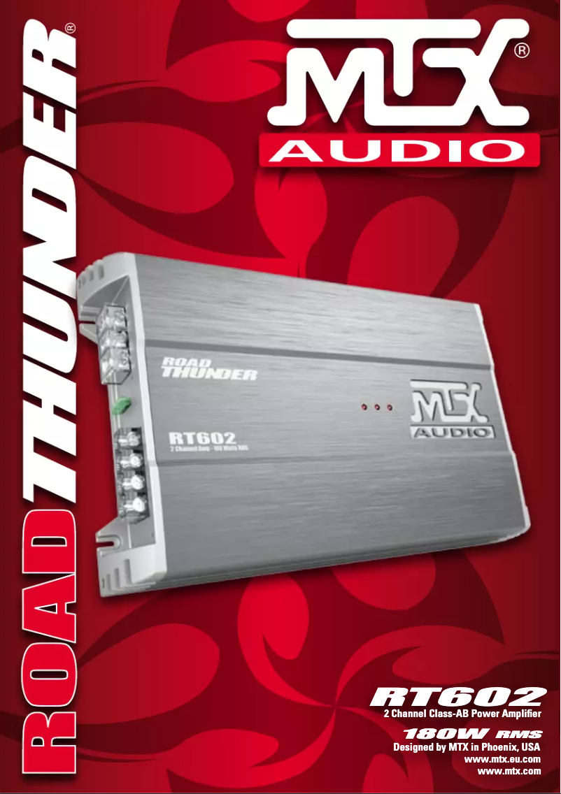 Page 1 de la notice Manuel utilisateur MTX Audio RoadThunder RT602