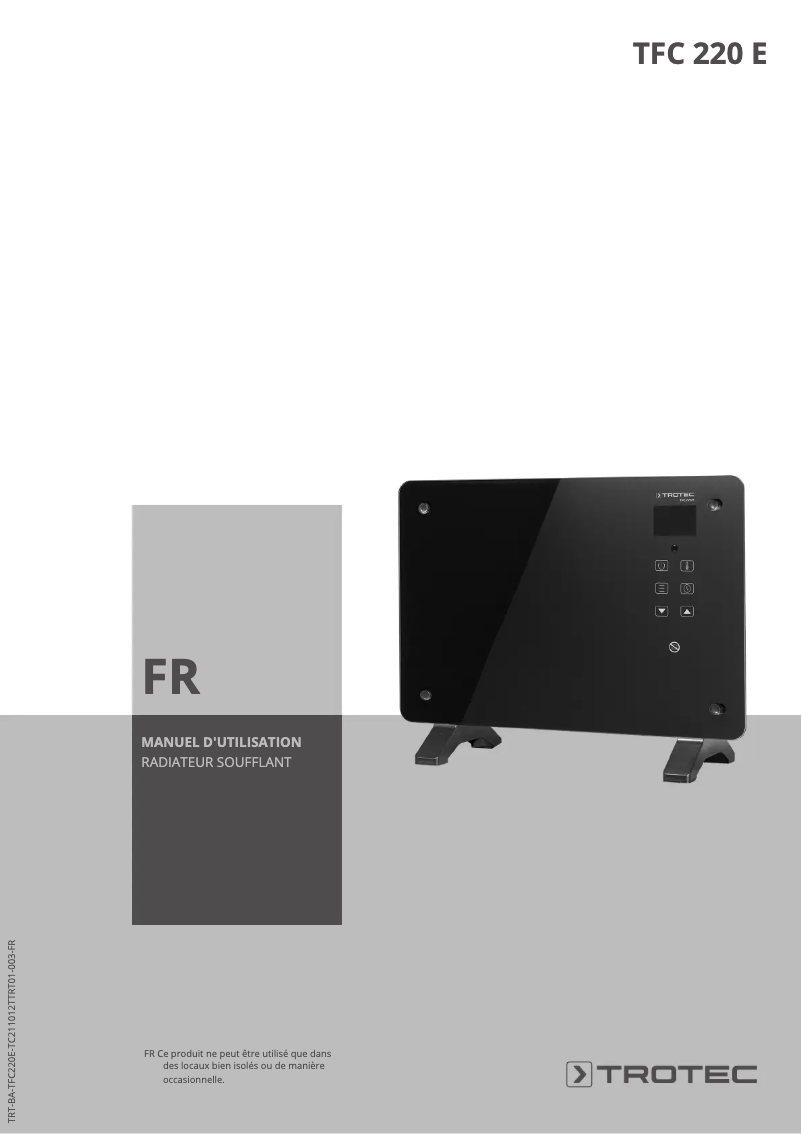 Image de la première page du manuel de l'appareil TFC 220 E