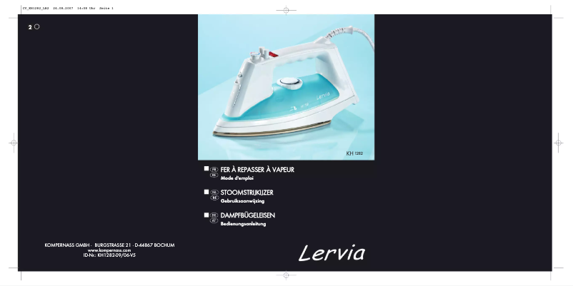 Page n°1 - Manuel utilisateur Lervia KH 1282