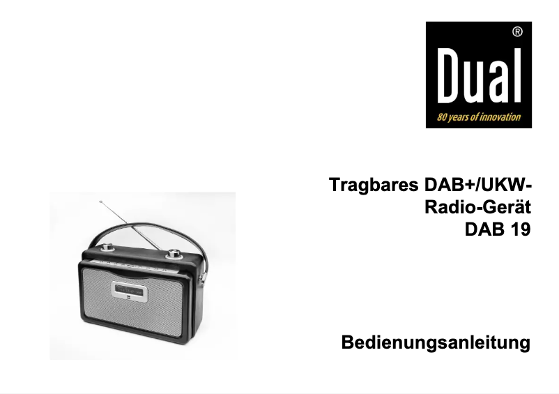 Image de la première page du manuel de l'appareil DAB 19