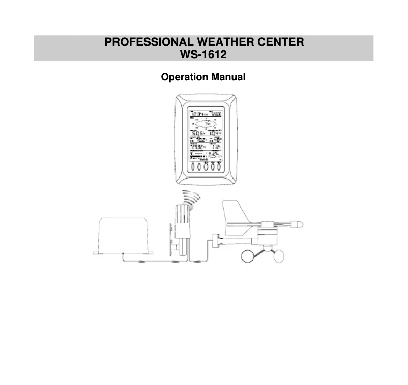Page n°1 - Manuel utilisateur La Crosse Technology WS-1612CH-IT