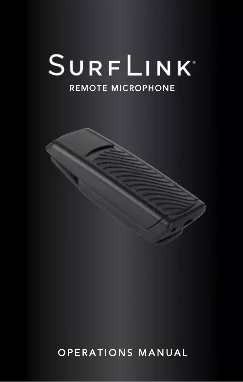 Page 1 de la notice Manuel utilisateur Starkey SurfLink Remote Microphone