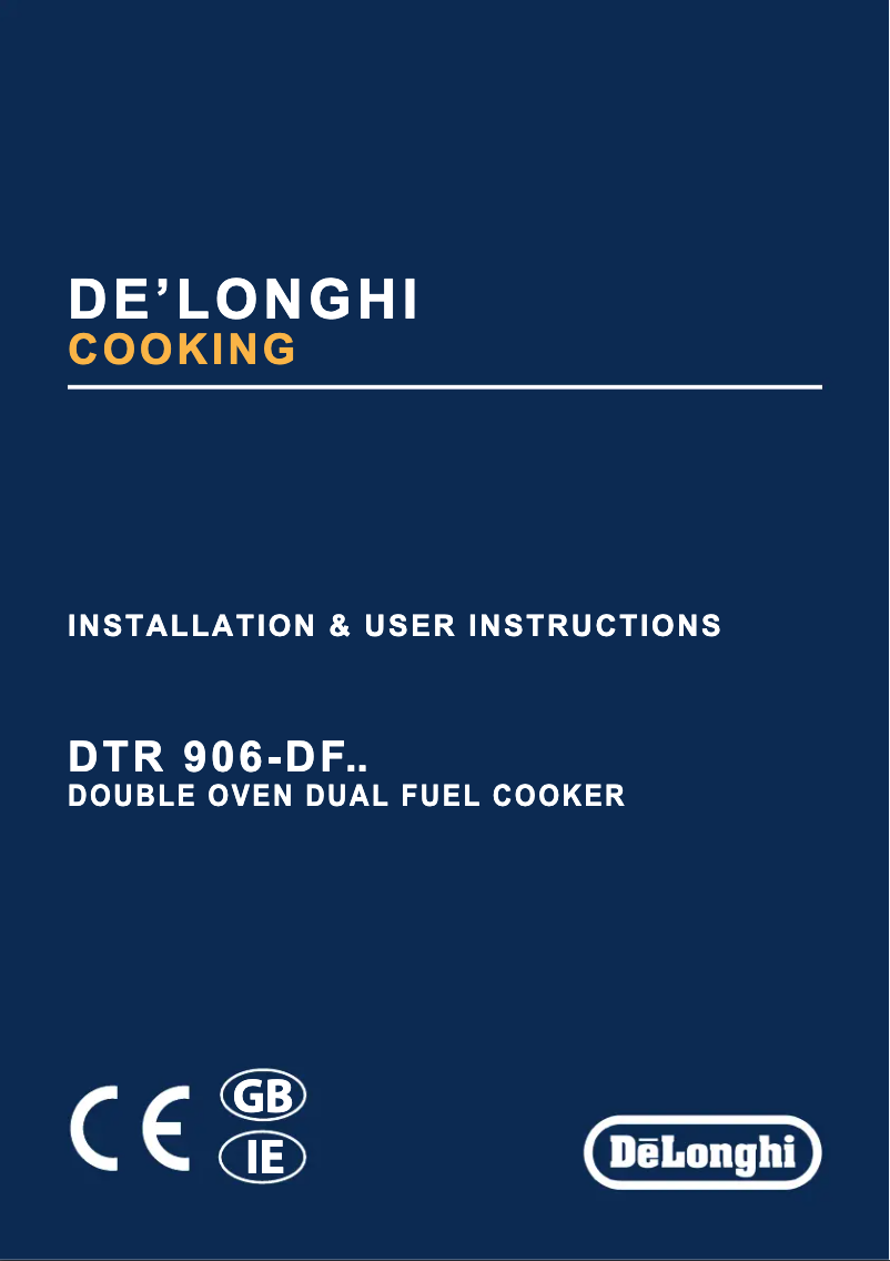 Page 1 de la notice Manuel utilisateur DeLonghi DTR 906 DF CR