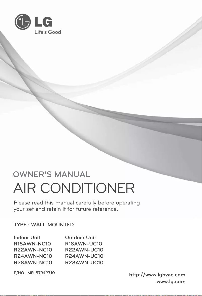 Page n°1 - Manuel utilisateur LG R28AWN-NC10