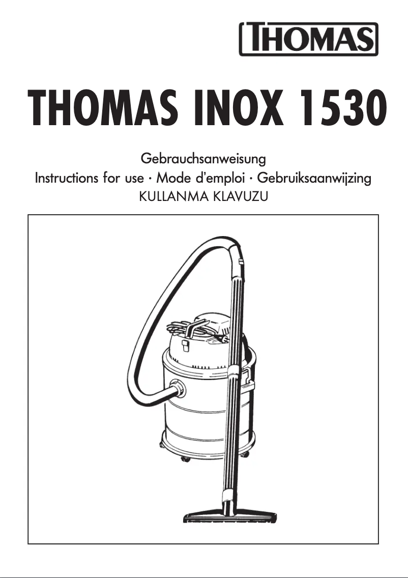 Page n°1 - Manuel utilisateur Thomas Inox 1530