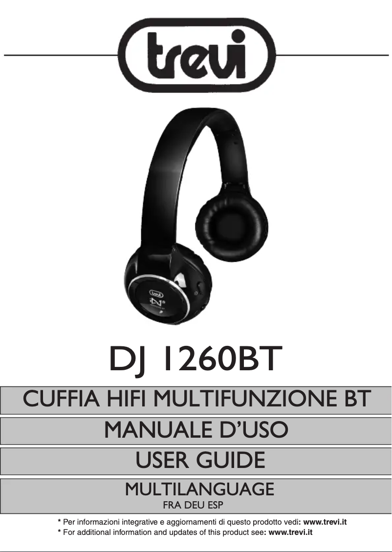 Image de la première page du manuel de l'appareil DJ 1260 BT