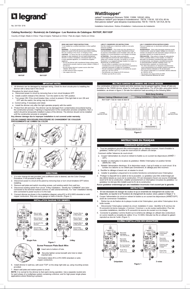 Image de la première page du manuel de l'appareil RH703PTUTC