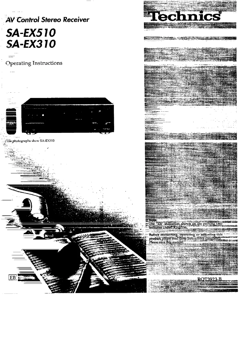 Image de la première page du manuel de l'appareil SA-EX510