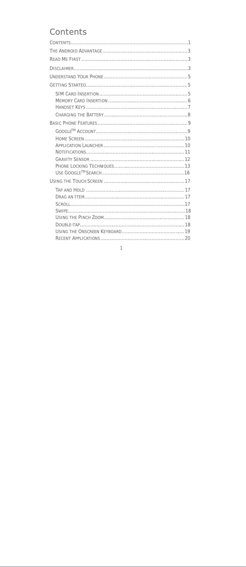 Page n°1 - Manuel utilisateur Micromax Bolt A064