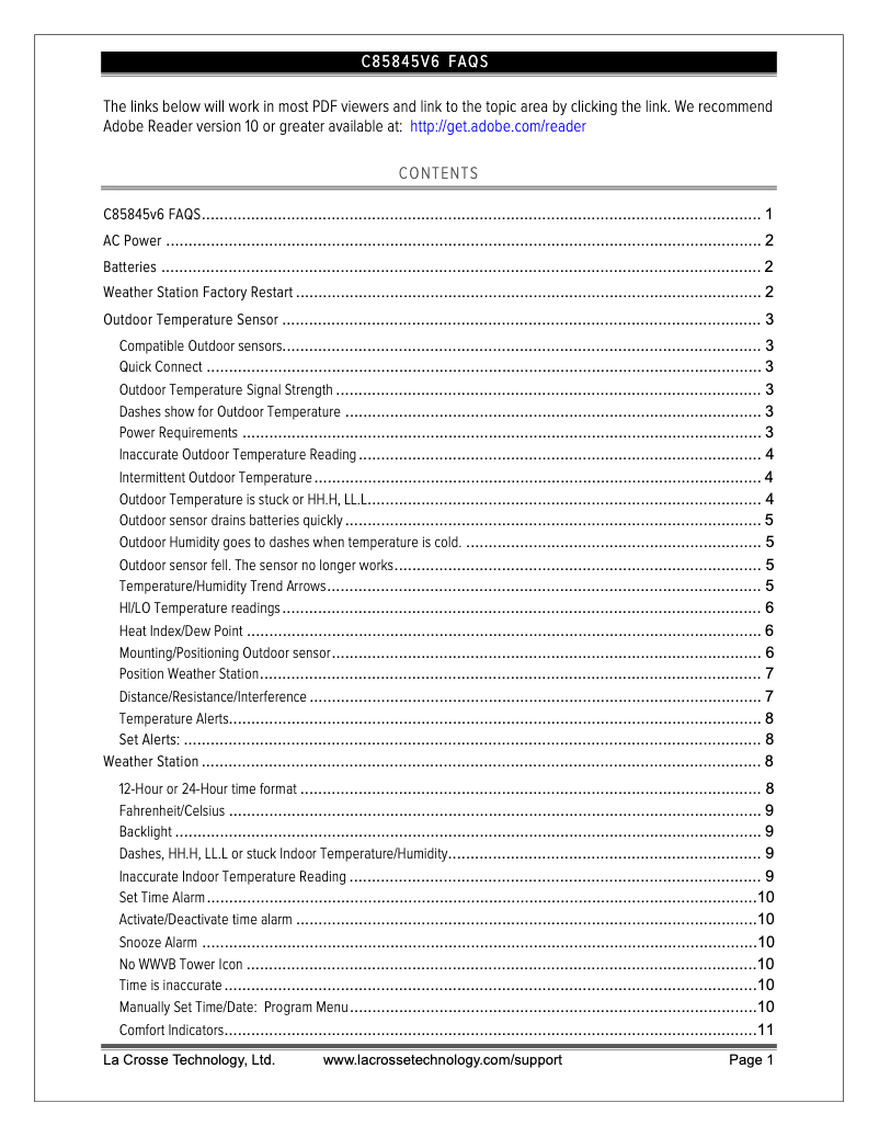 Image de la première page du manuel de l'appareil C85845v6