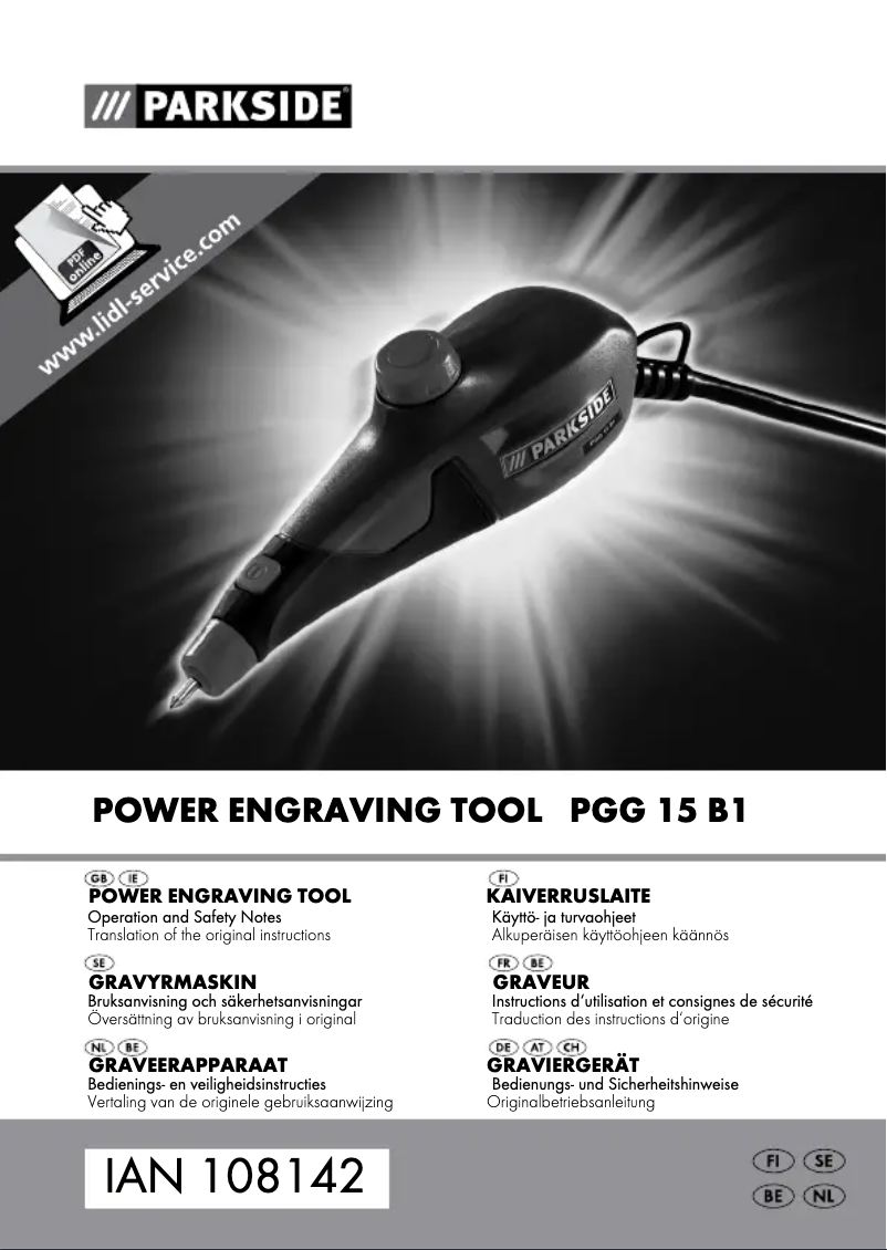 Image de la première page du manuel de l'appareil PGG 15 B1