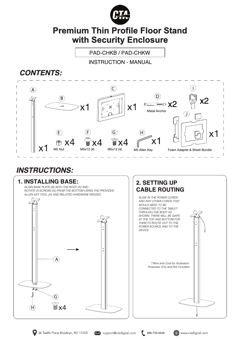 Page 1 de la notice Manuel utilisateur CTA Digital PAD-CHKB