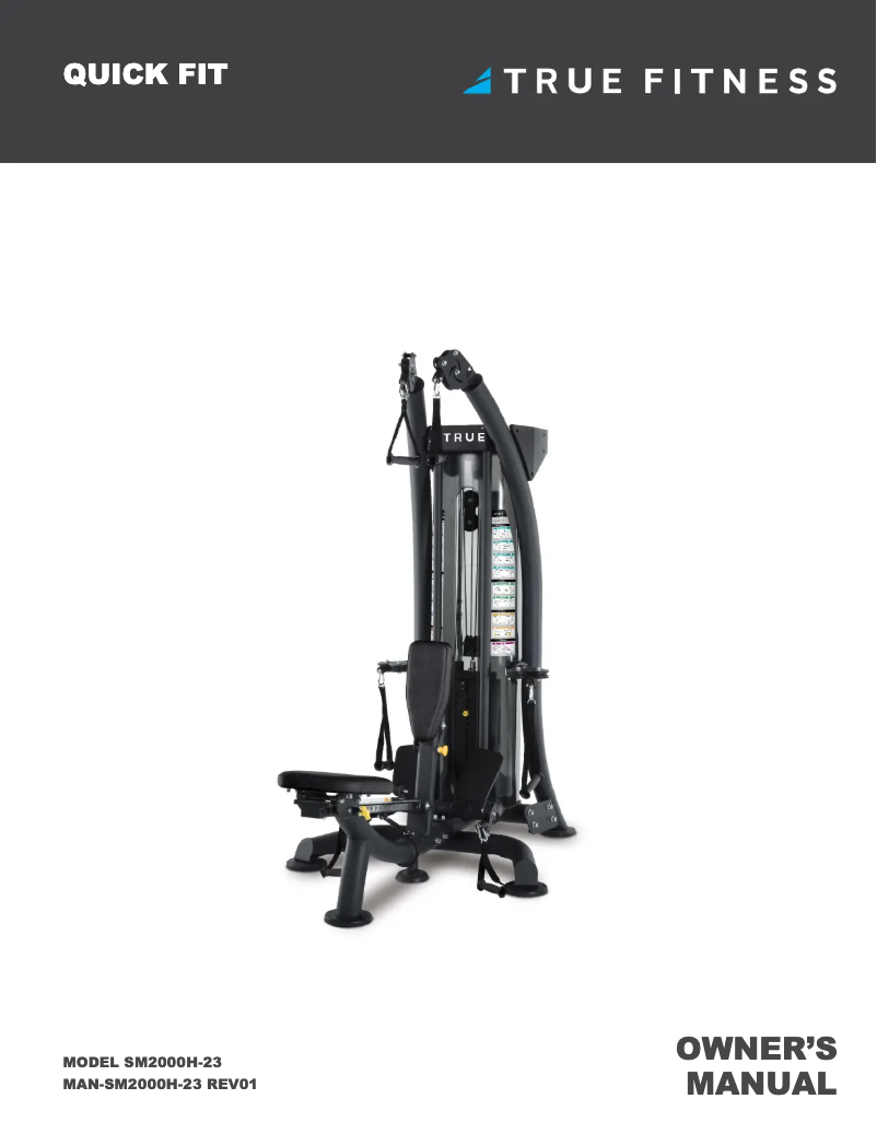 Image de la première page du manuel de l'appareil QuickFit SM2000