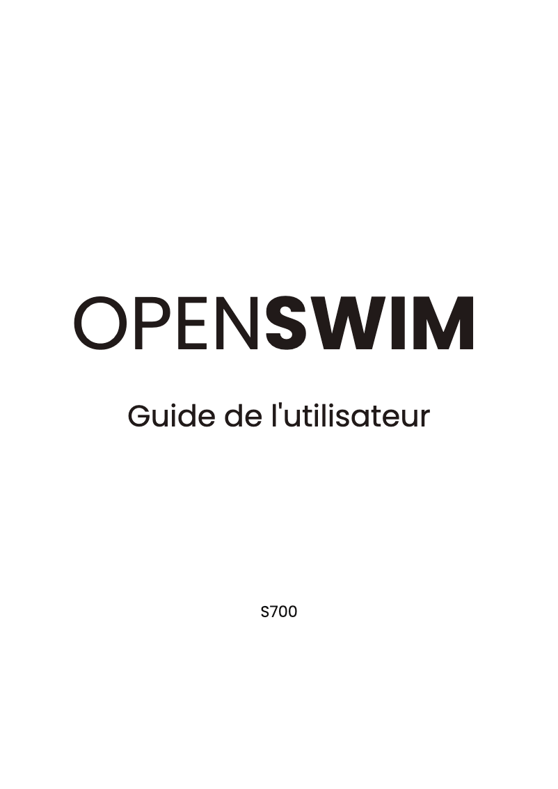 Page n°1 - Manuel utilisateur Shokz OpenSwim