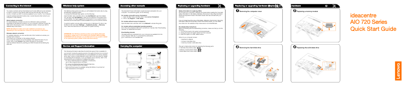 Page n°1 - Manuel utilisateur Lenovo IdeaCentre AIO 720