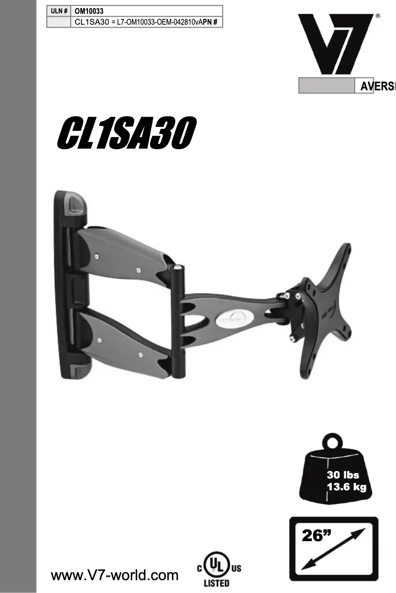 Page n°1 - Manuel utilisateur V7 CL1SA30-1E