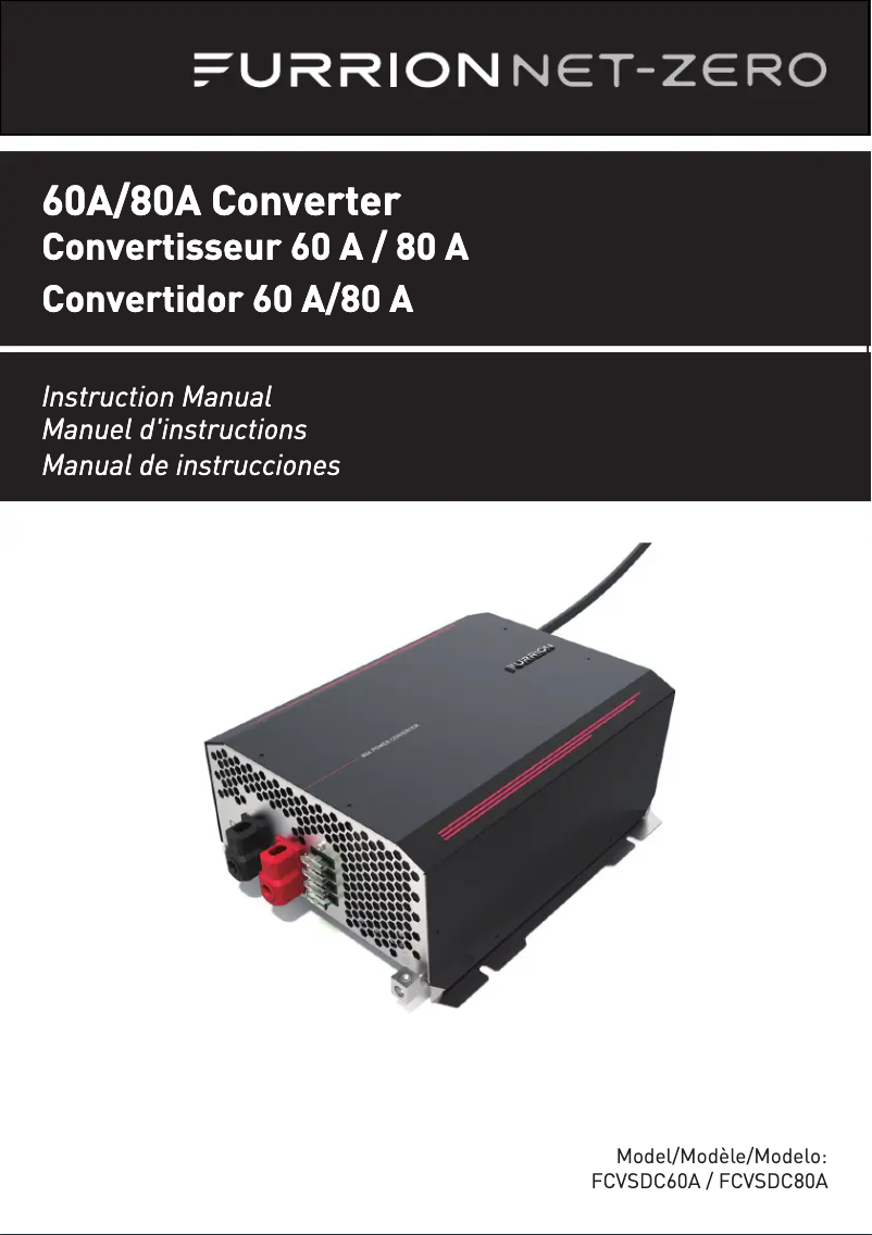 Page 1 de la notice Manuel utilisateur Furrion Net-Zero FCVSDC80A