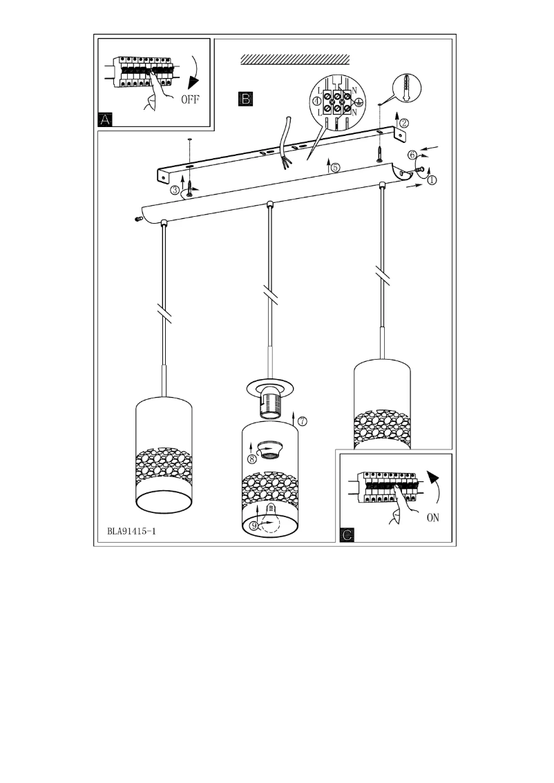 Page 1 de la notice Manuel utilisateur Eglo Carmelia