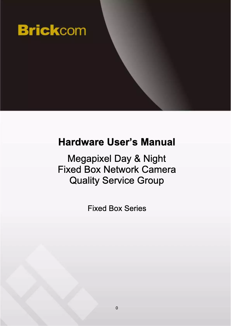 Page n°1 - Manuel utilisateur Brickcom FB-200NE-V6