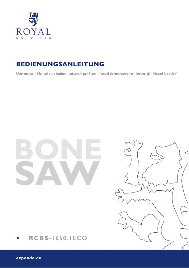 Page 1 de la notice Manuel utilisateur Royal Catering RCBS-1650.1ECO