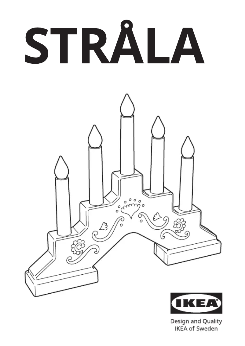 Page 1 de la notice Manuel utilisateur Ikea STRÅLA 905.824.47