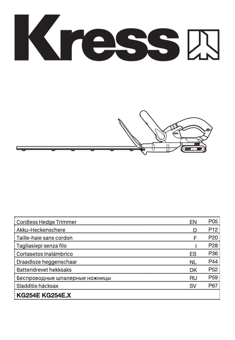 Page n°1 - Manuel utilisateur Kress KG254E.9