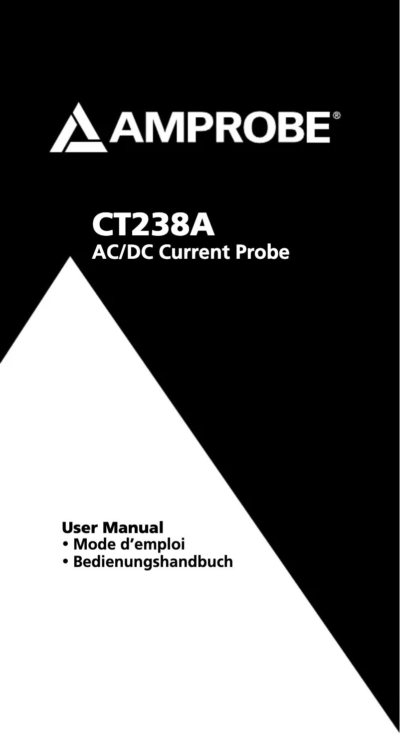 Page n°1 - Manuel utilisateur Amprobe CT238A