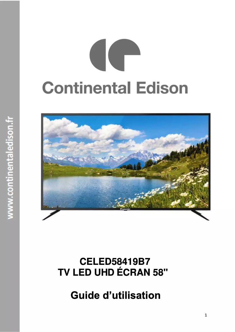 Image de la première page du manuel de l'appareil CELED58419B7