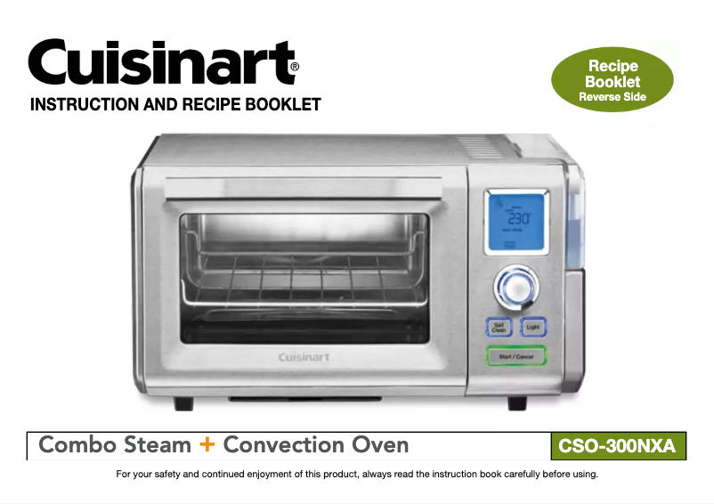 Page 1 de la notice Manuel utilisateur Cuisinart CSO-300NXA