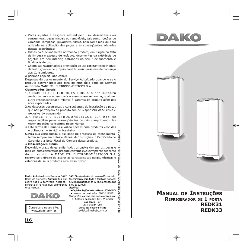 Page 1 de la notice Manuel utilisateur Dako REDK 33
