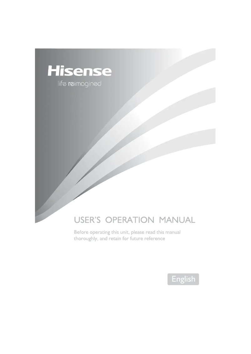 Page n°1 - Manuel utilisateur Hisense RL423N4CW2