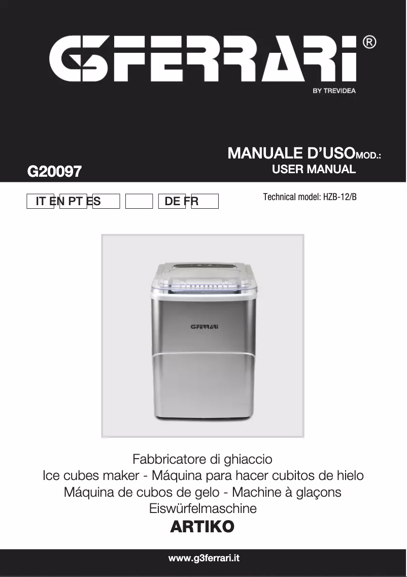 Page n°1 - Manuel utilisateur G3 Ferrari Artiko G20097