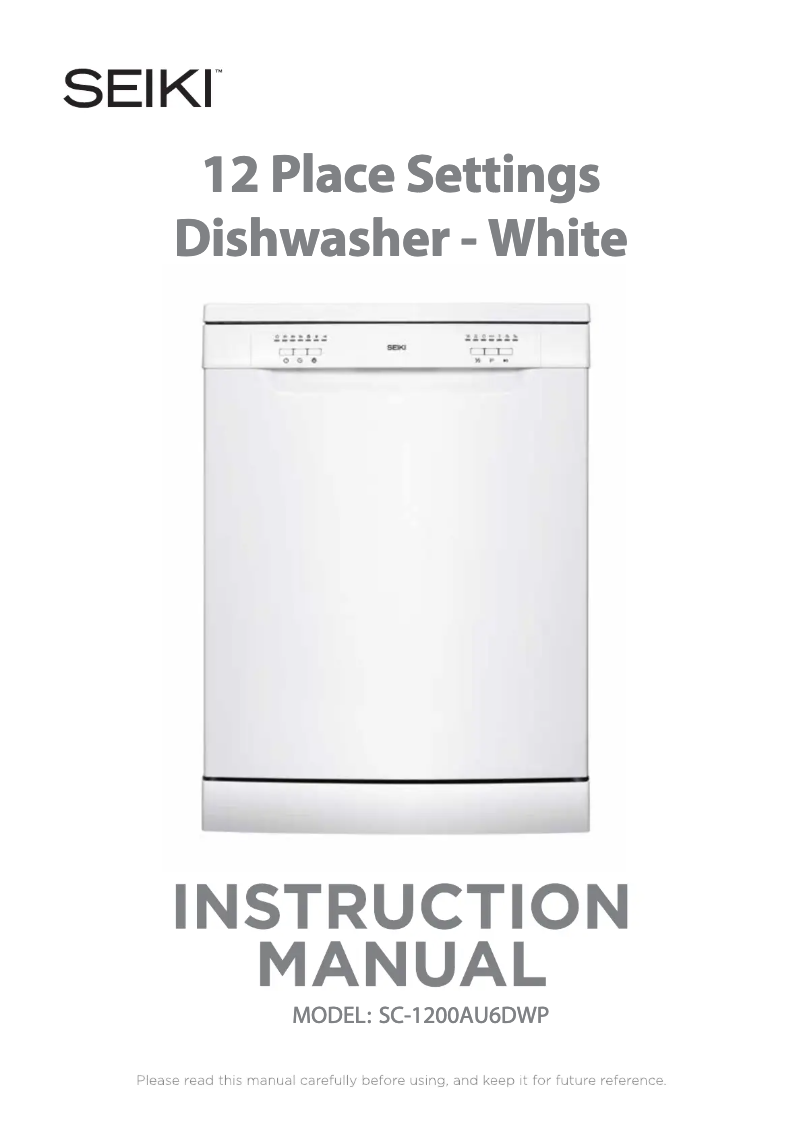Image de la première page du manuel de l'appareil SC-1200AU6DWP