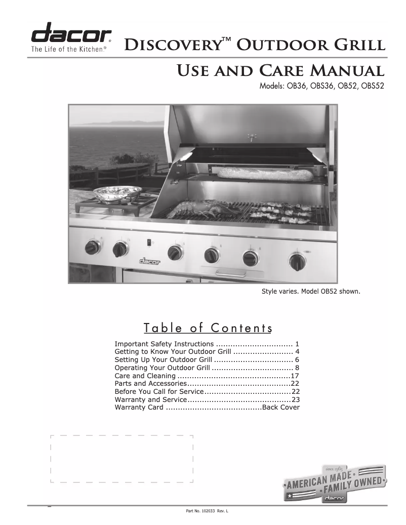 Image de la première page du manuel de l'appareil OBS52