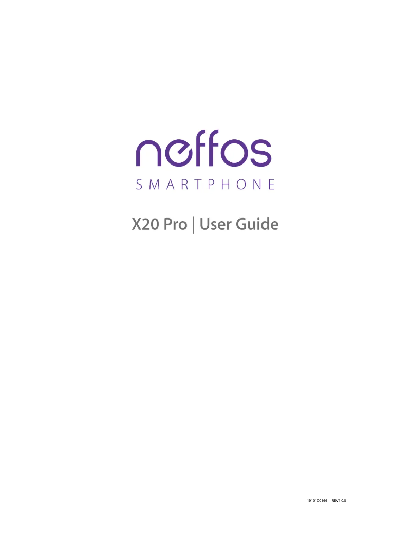 Page 1 de la notice Manuel utilisateur Neffos X20 Pro