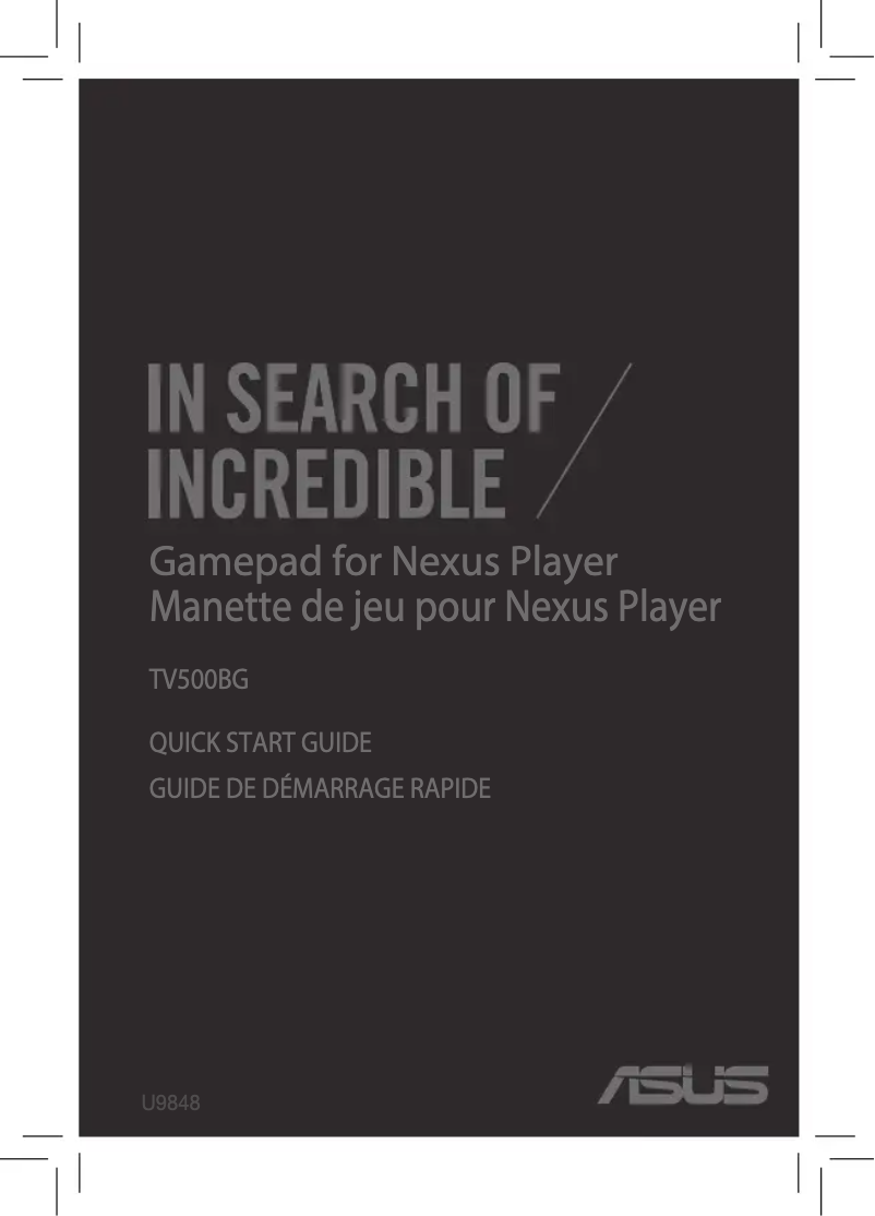 Page 1 de la notice Manuel utilisateur Asus Gamepad TV500BG