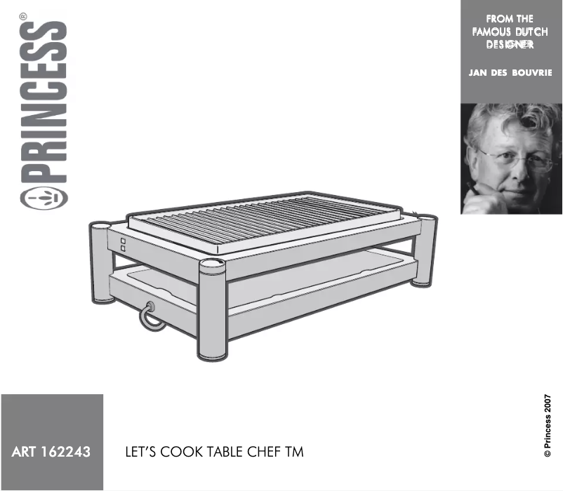 Page 1 de la notice Manuel utilisateur Princess Table Chef & Grill 162243