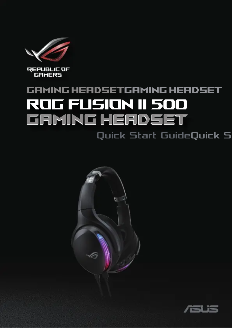Page 1 de la notice Manuel utilisateur Asus ROG Fusion II 500