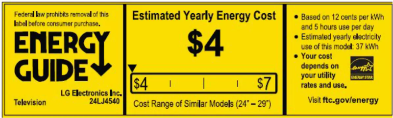 Página 1 del manual Etiqueta energética LG 24LJ4540