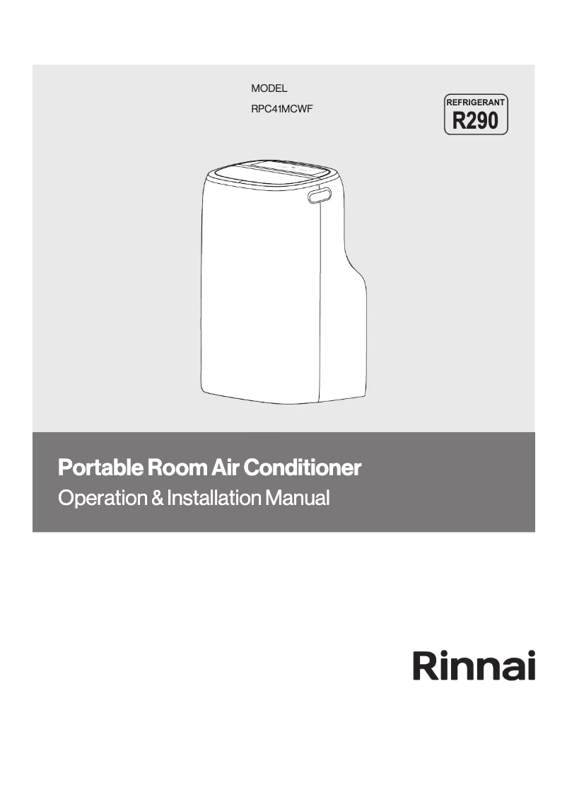 Page 1 de la notice Manuel utilisateur Rinnai RPC41MCWF